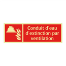 Conduit d'eau d'extinction par ventilation