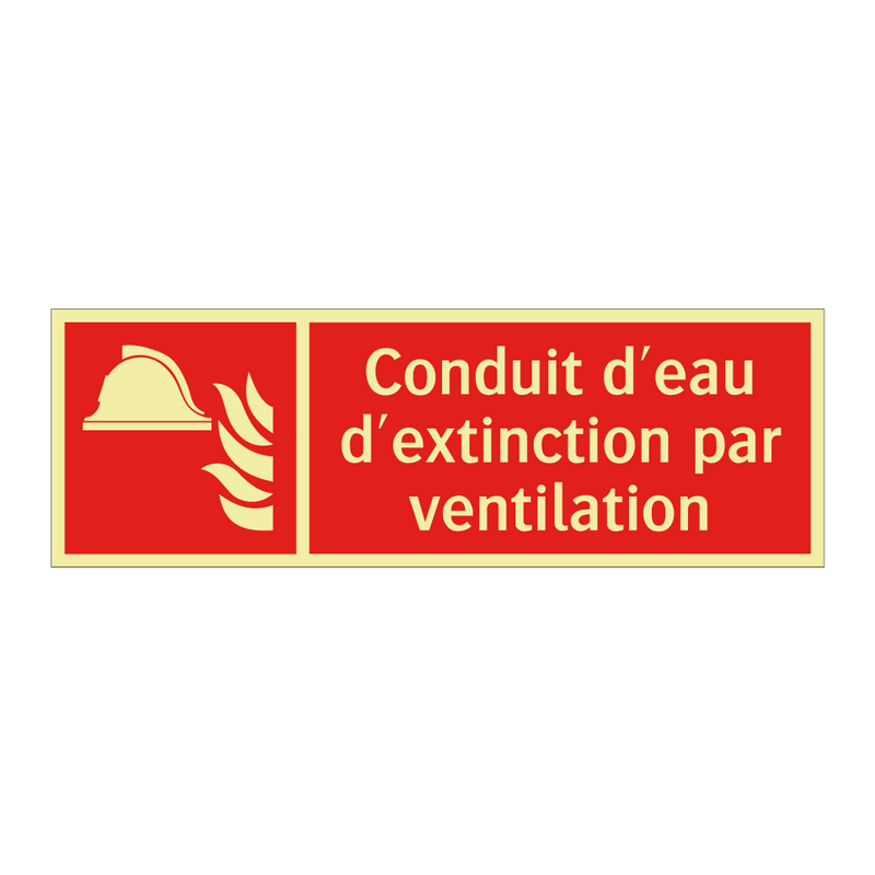 Conduit d'eau d'extinction par ventilation