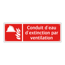 Conduit d'eau d'extinction par ventilation