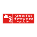 Conduit d'eau d'extinction par ventilation