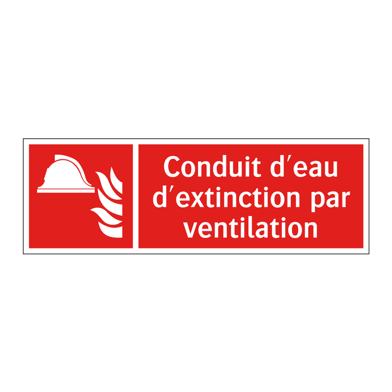 Conduit d'eau d'extinction par ventilation