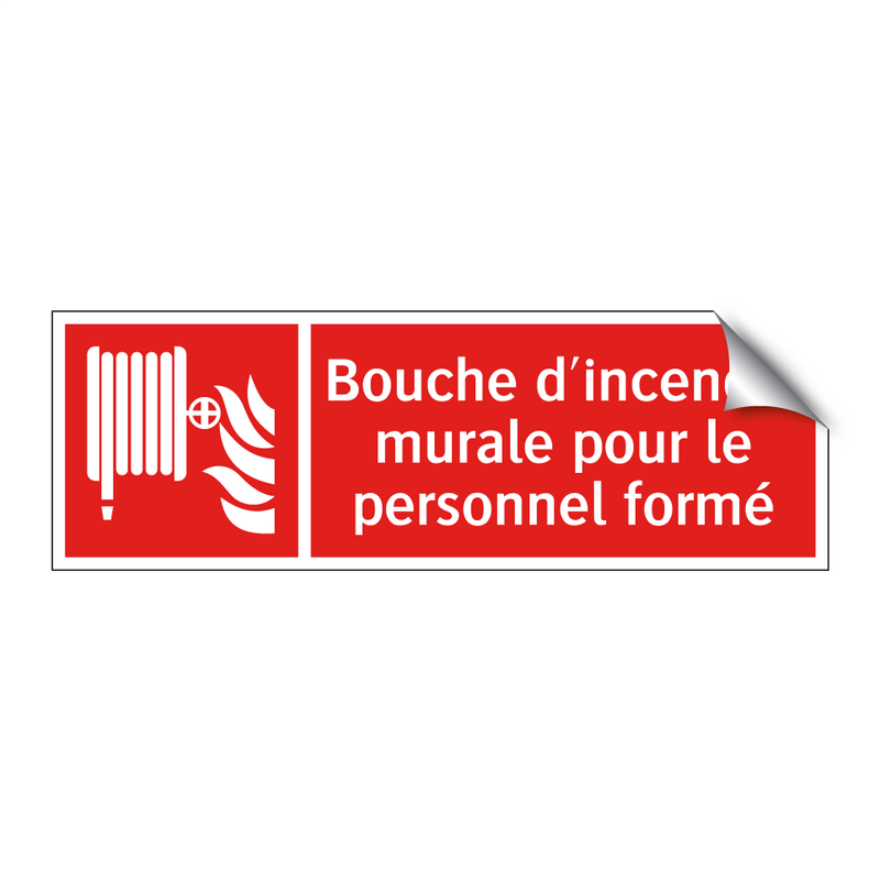 Bouche d'incendie murale pour le personnel formé
