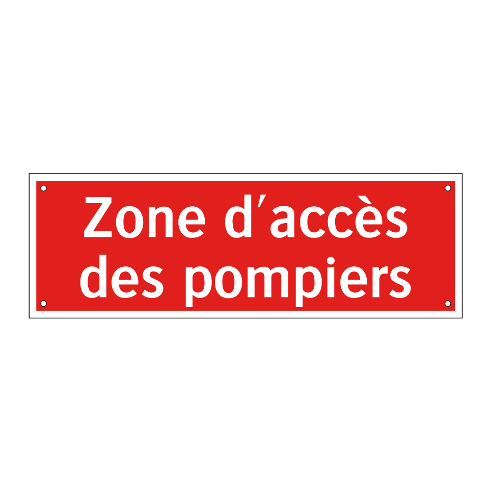 Zone d'accès des pompiers