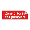 Zone d'accès des pompiers