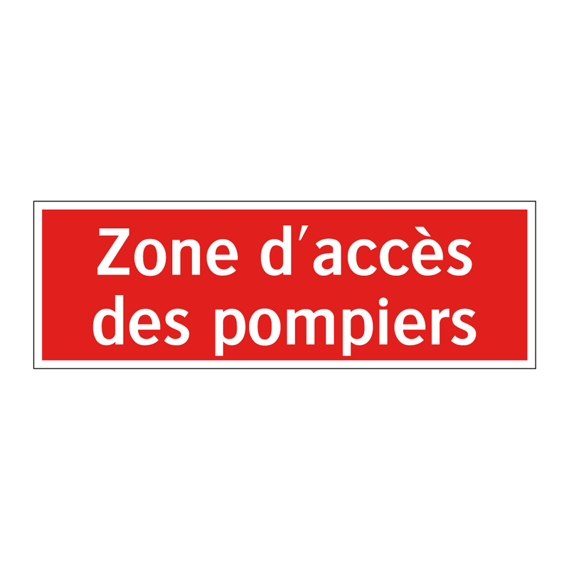 Zone d'accès des pompiers
