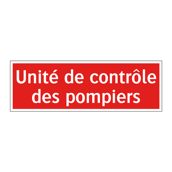 Unité de contrôle des pompiers