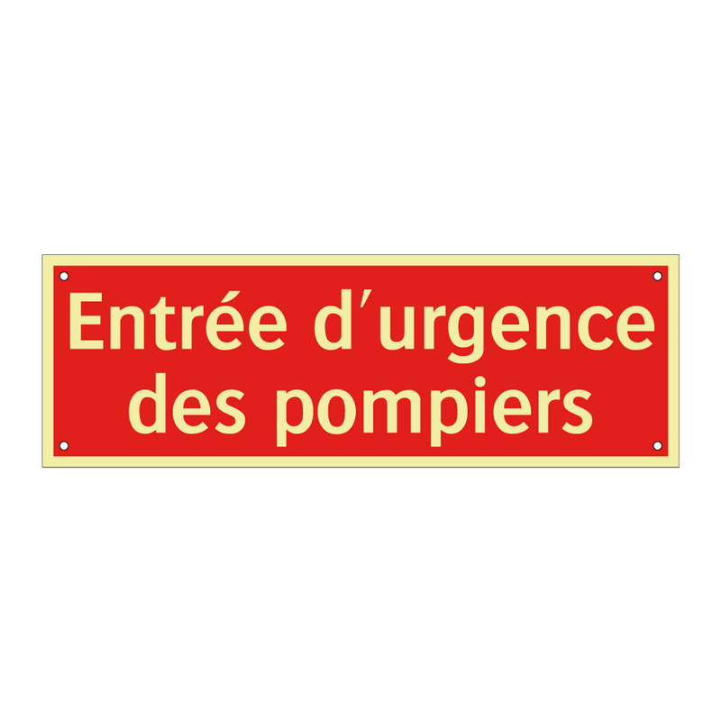 Entrée d'urgence des pompiers