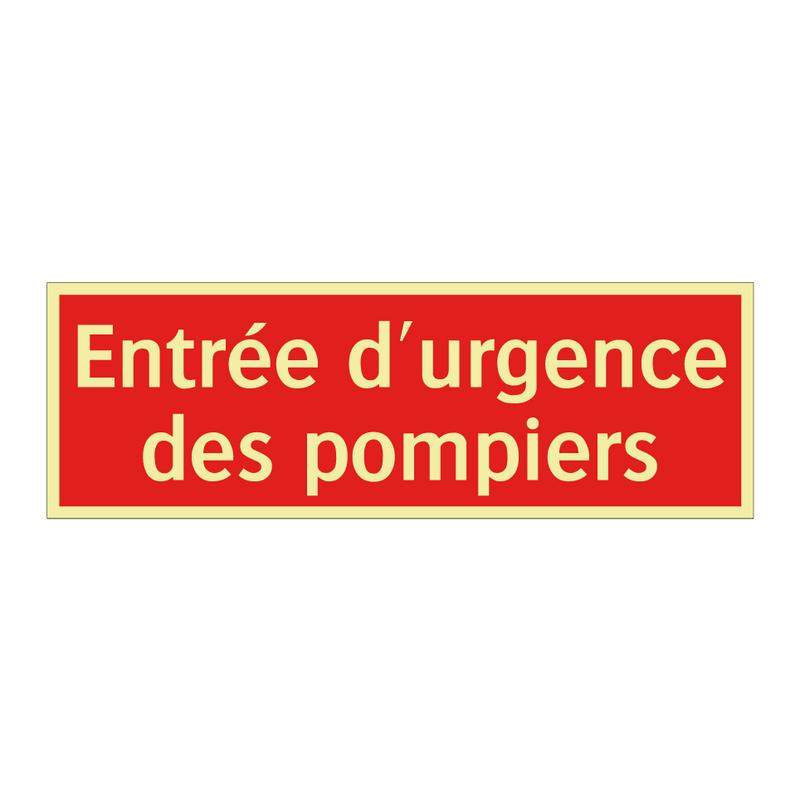 Entrée d'urgence des pompiers
