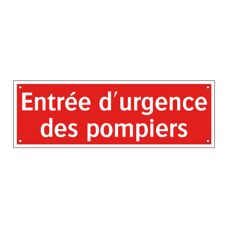 Entrée d'urgence des pompiers