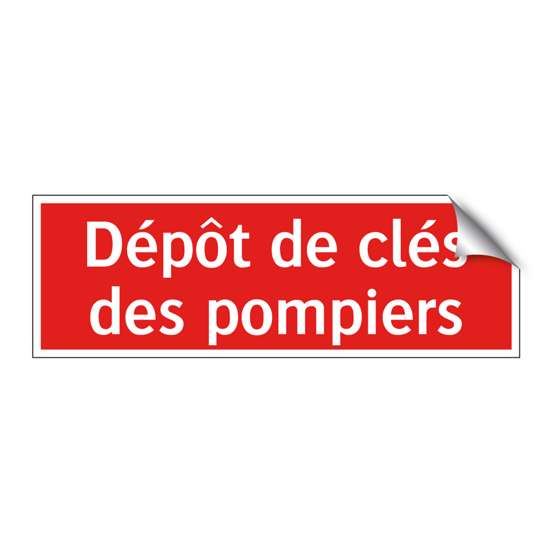 Dépôt de clés des pompiers