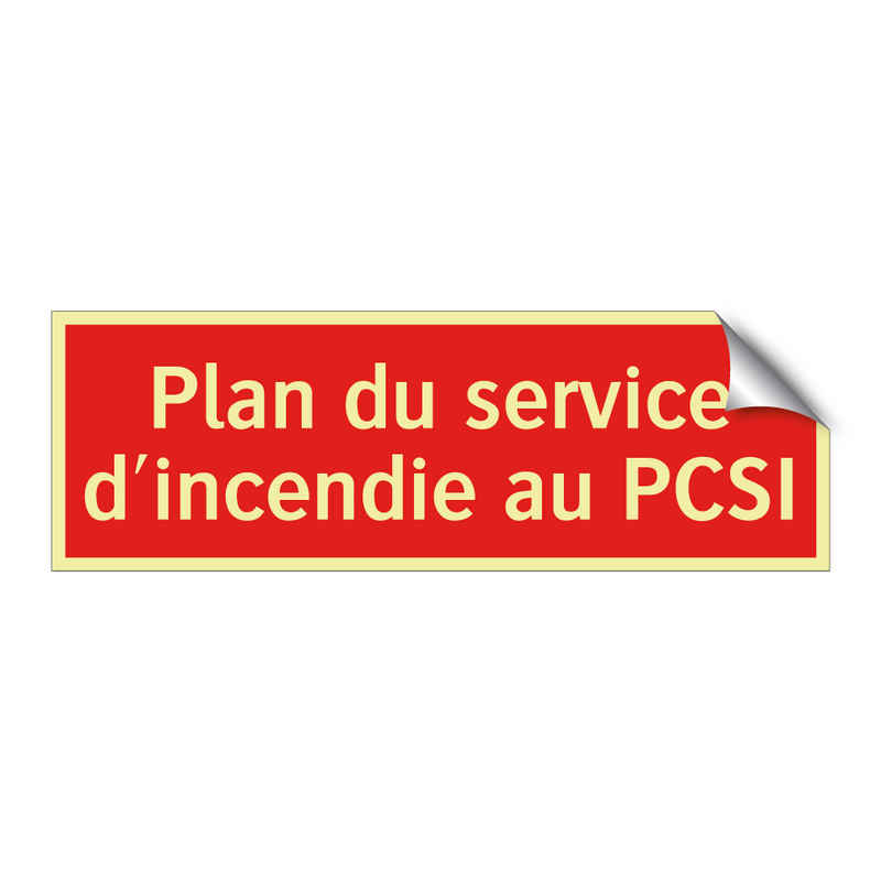 Plan du service d'incendie au PCSI