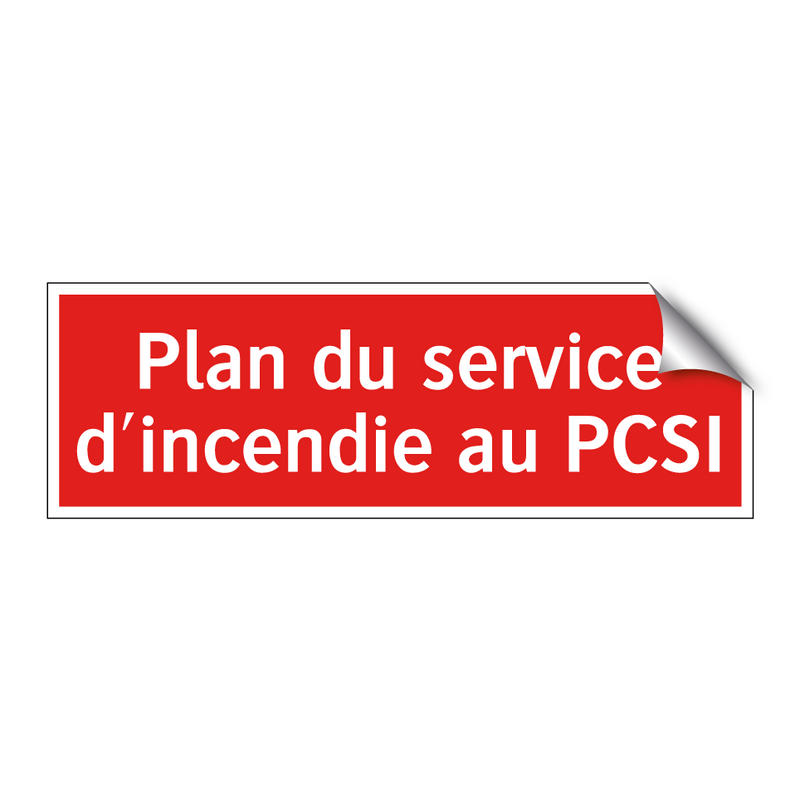 Plan du service d'incendie au PCSI