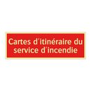 Cartes d'itinéraire du service d'incendie