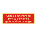Cartes d'itinéraire du service d'incendie système d'alerte au gaz