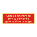 Cartes d'itinéraire du service d'incendie système d'alerte au gaz