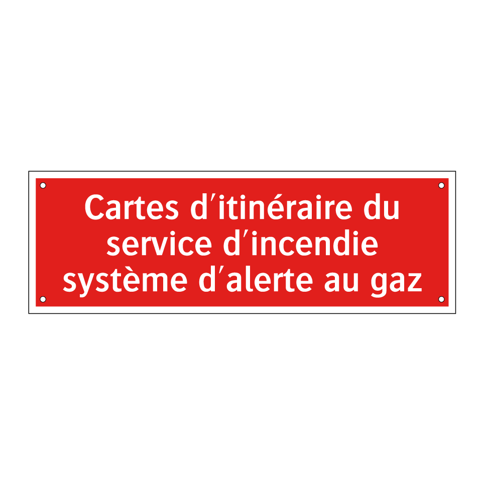Cartes d'itinéraire du service d'incendie système d'alerte au gaz