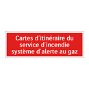 Cartes d'itinéraire du service d'incendie système d'alerte au gaz