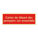 Cartes de départ des pompiers 1er ensemble