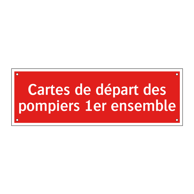 Cartes de départ des pompiers 1er ensemble