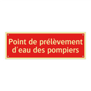 Point de prélèvement d'eau des pompiers