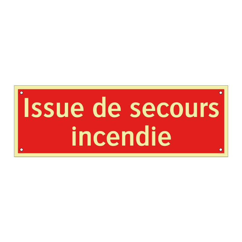 Issue de secours incendie