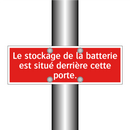 Le stockage de la batterie est situé derrière cette porte.
