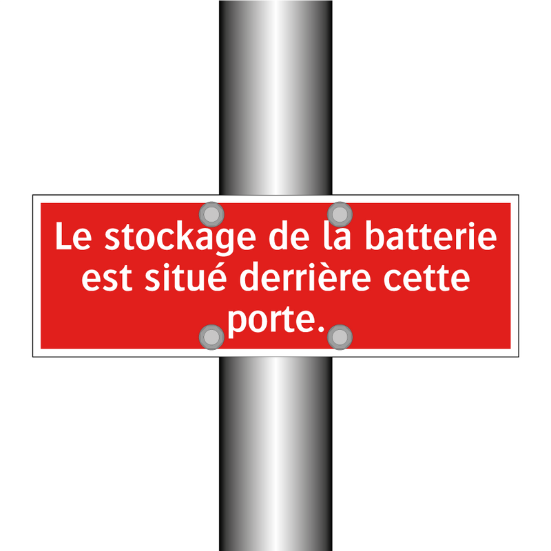 Le stockage de la batterie est situé derrière cette porte.