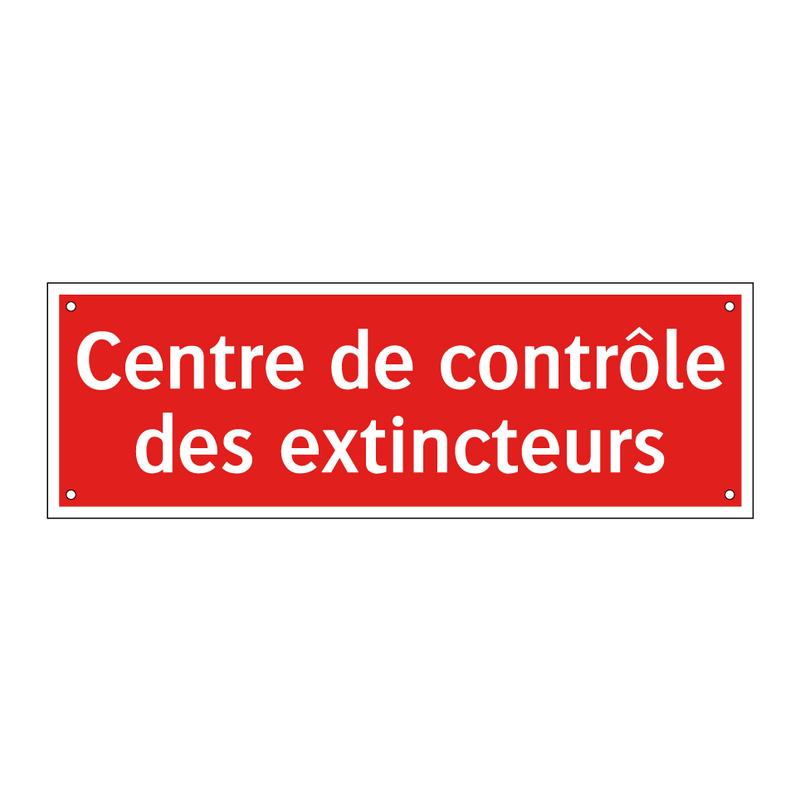 Centre de contrôle des extincteurs