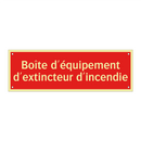 Boîte d'équipement d'extincteur d'incendie