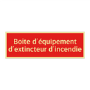 Boîte d'équipement d'extincteur d'incendie
