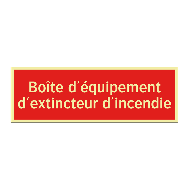 Boîte d'équipement d'extincteur d'incendie