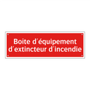 Boîte d'équipement d'extincteur d'incendie
