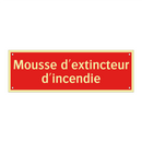 Mousse d'extincteur d'incendie