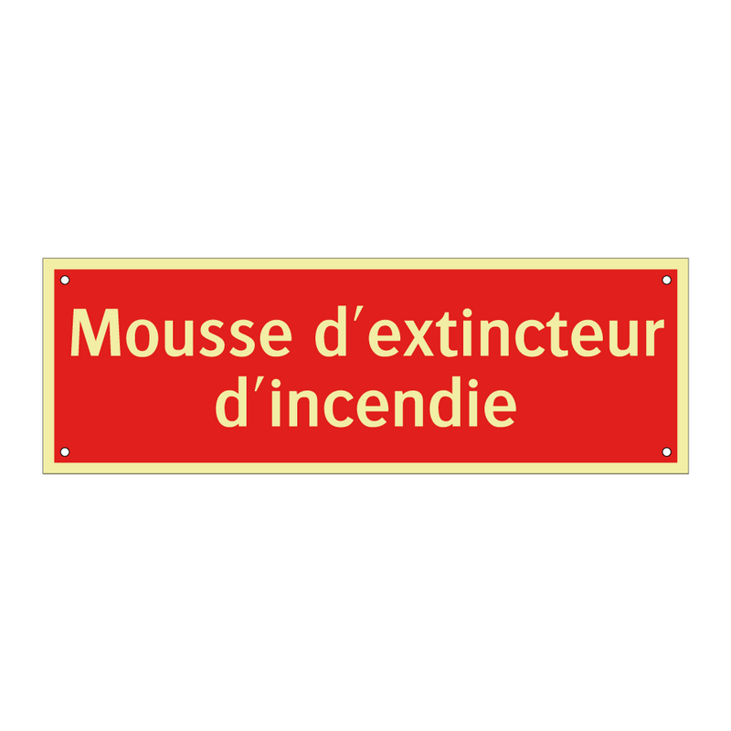 Mousse d'extincteur d'incendie