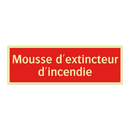 Mousse d'extincteur d'incendie