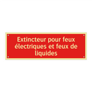 Extincteur pour feux électriques et feux de liquides