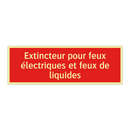 Extincteur pour feux électriques et feux de liquides