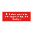 Extincteur pour feux électriques et feux de liquides