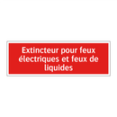 Extincteur pour feux électriques et feux de liquides