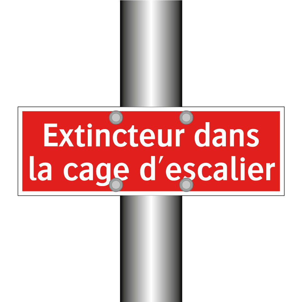 Extincteur dans la cage d'escalier