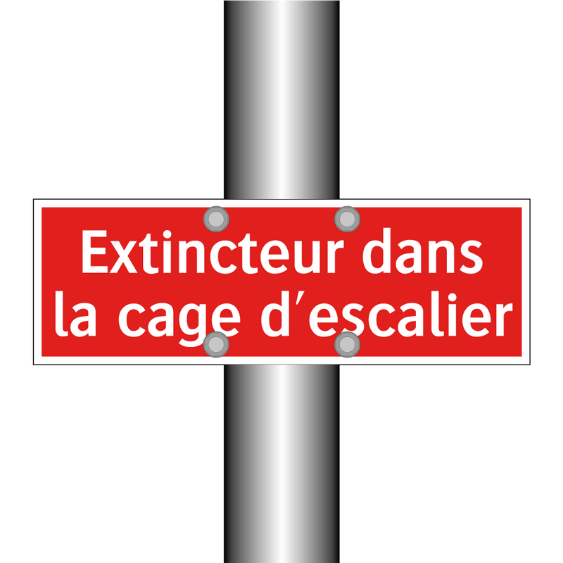 Extincteur dans la cage d'escalier