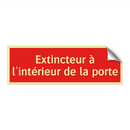 Extincteur à l'intérieur de la porte