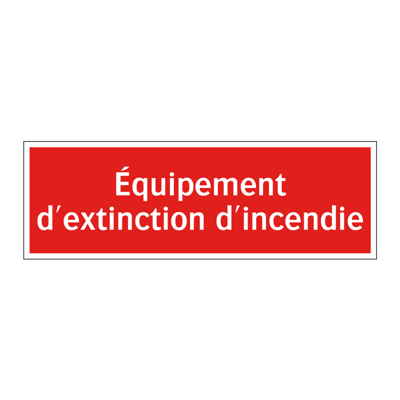 Équipement d'extinction d'incendie