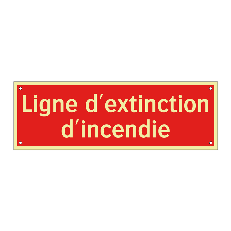 Ligne d'extinction d'incendie