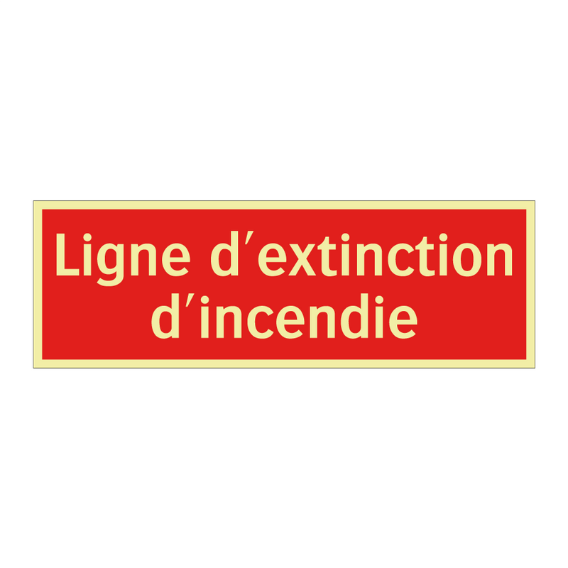 Ligne d'extinction d'incendie