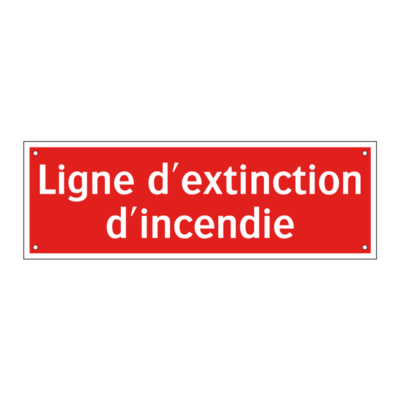 Ligne d'extinction d'incendie