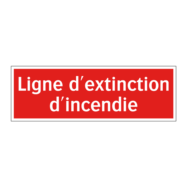 Ligne d'extinction d'incendie