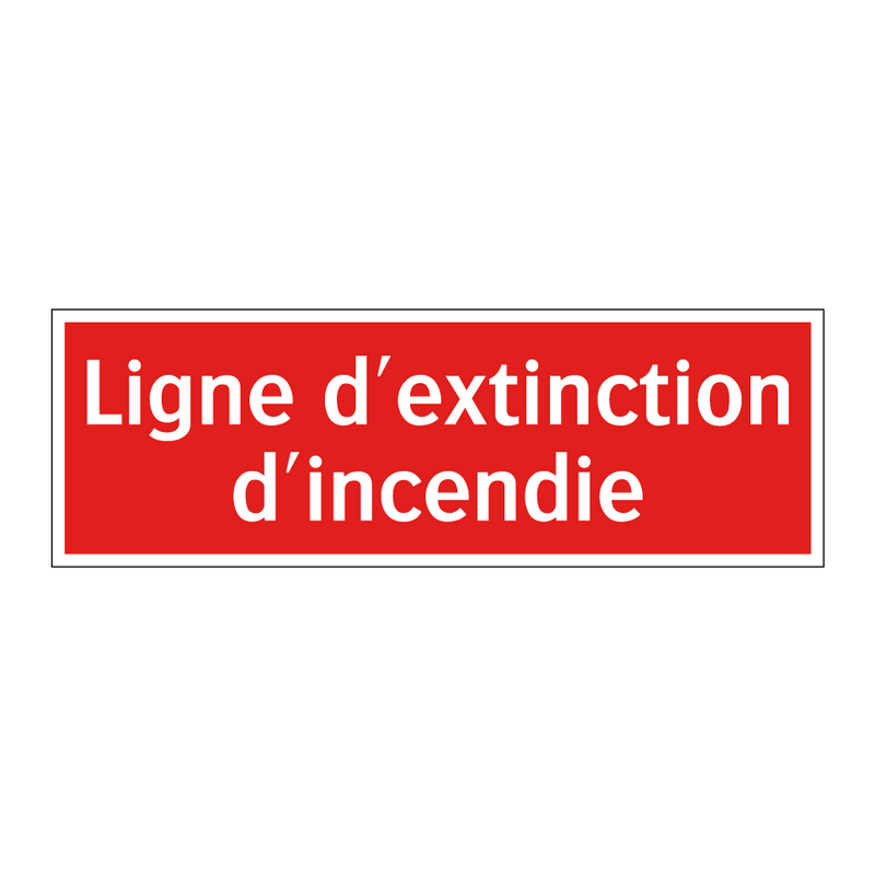 Ligne d'extinction d'incendie