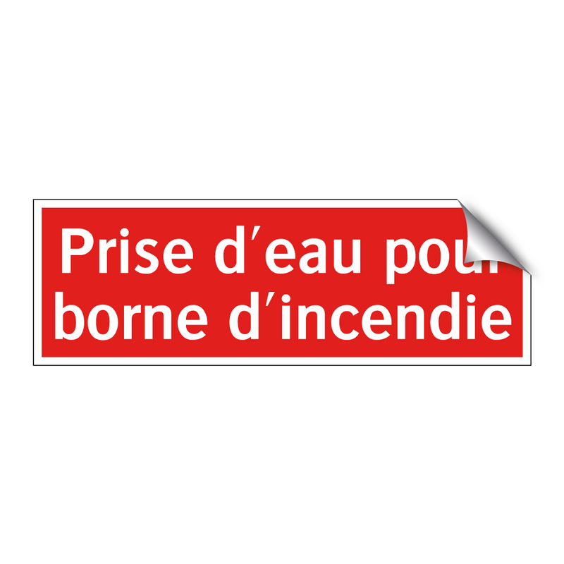 Prise d'eau pour borne d'incendie