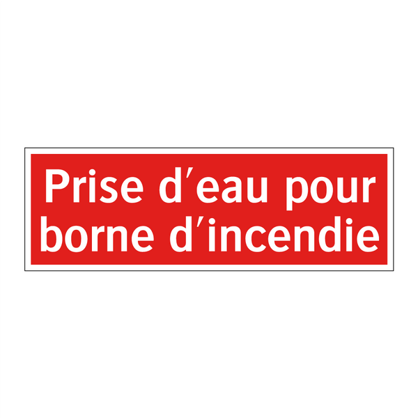 Prise d'eau pour borne d'incendie